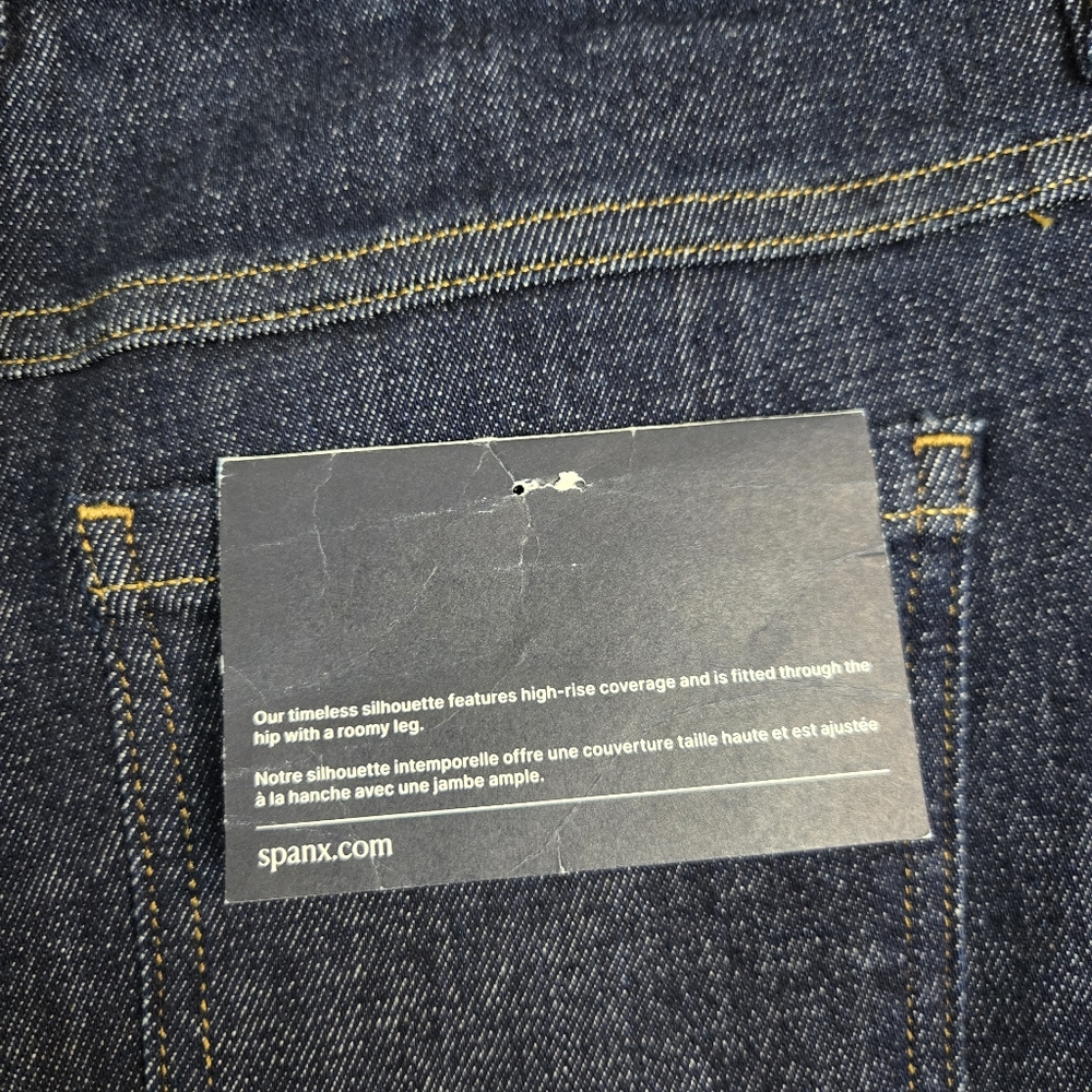 SPANXshape™ Everywhere Dark Blue Wide Leg Jeans, Size MP ~ NWT - Picture 14 of 16